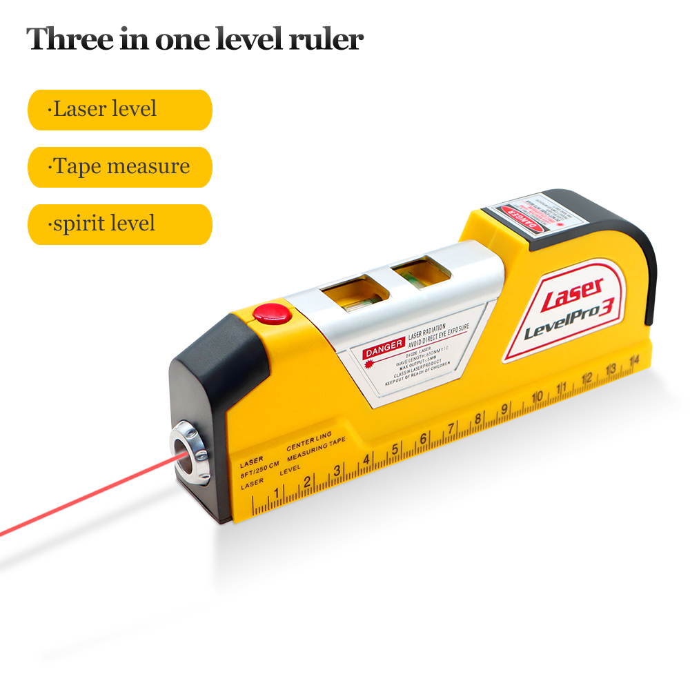 Laser Distance Meter With Bubble Level - مستوى الليزر ومسافة متر عمودي وأفقي