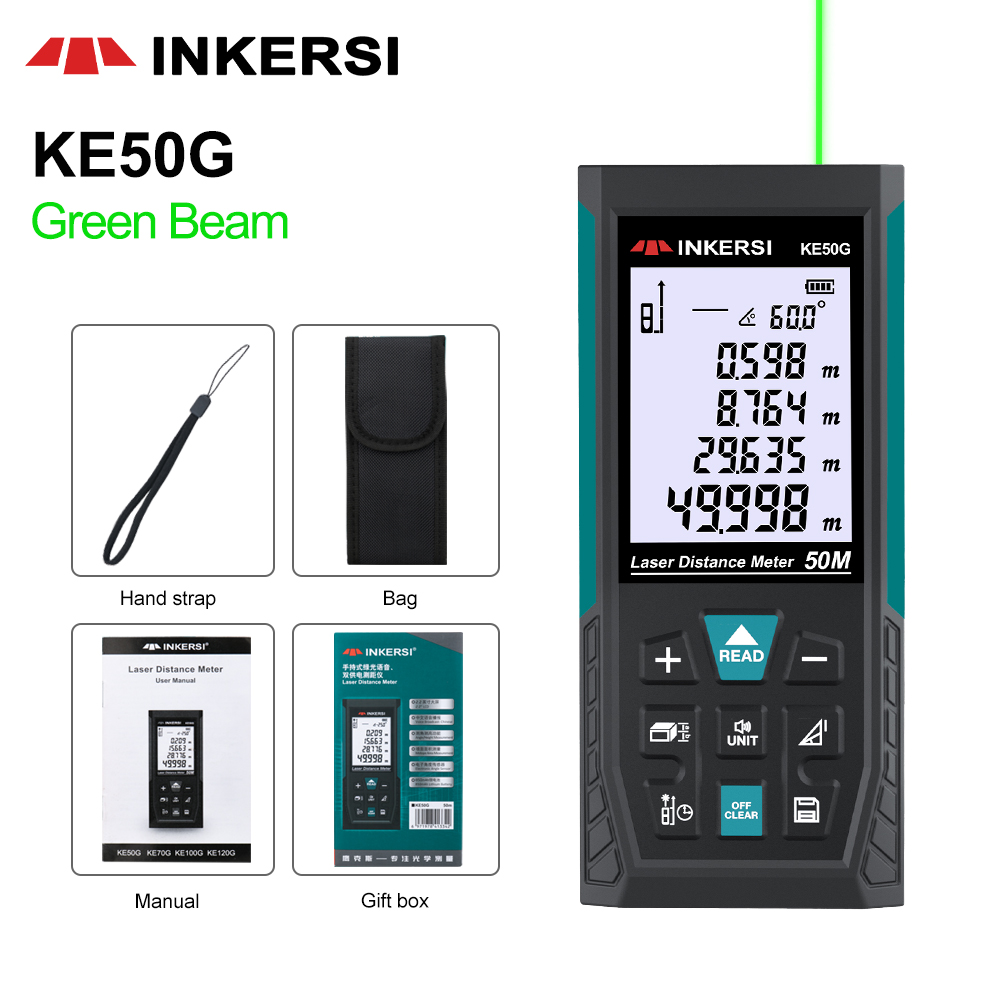 Laser Distance Meter With Bubble Level - جهاز قياس المسافات بالليزر 50 متر،