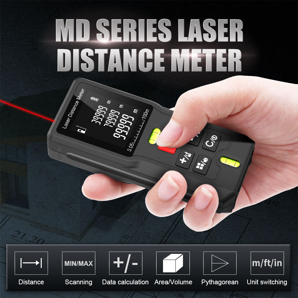 Laser Distance Meter With Bubble Level - جهاز قياس المسافة بالليزر من BOAYAL