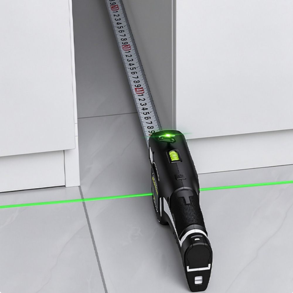 Digital Tape Measure 5M Laser - شريط قياس ليزري متين، قابل للسحب،