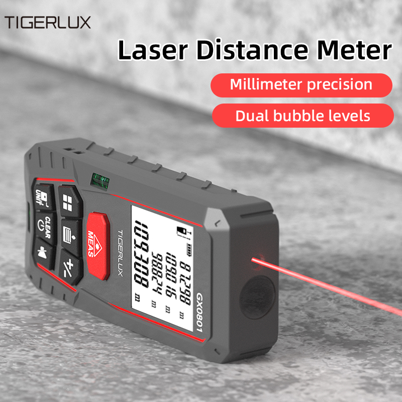 Laser Distance Meter With Bubble Level - جهاز قياس المسافة بالليزر المحمول TIGERLUX