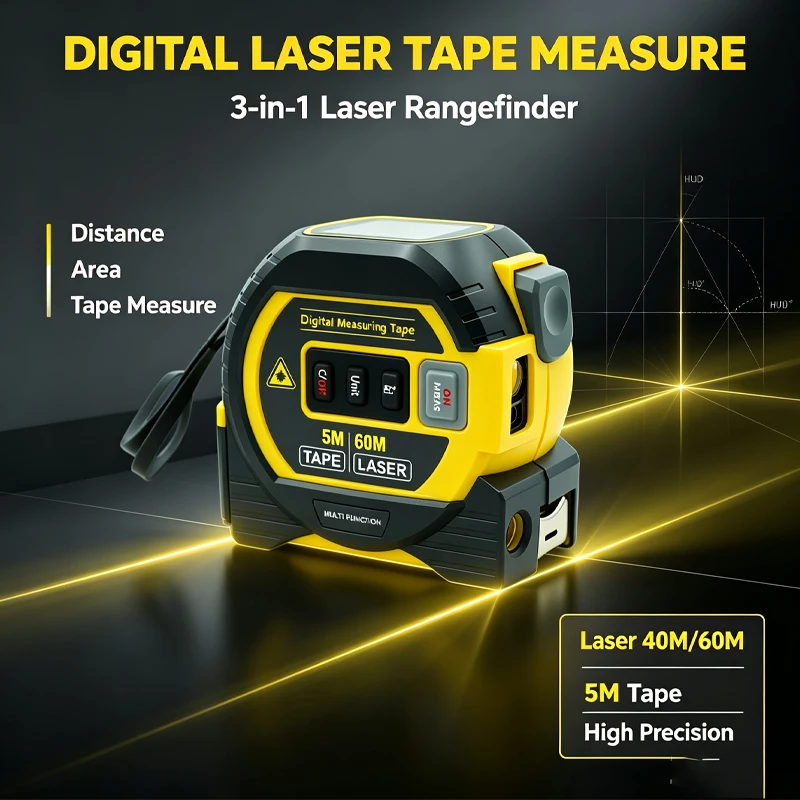 شريط قياس ليزري جديد لعام 2026 - مراجعة Digital Tape Measure 5M Laser وسعره