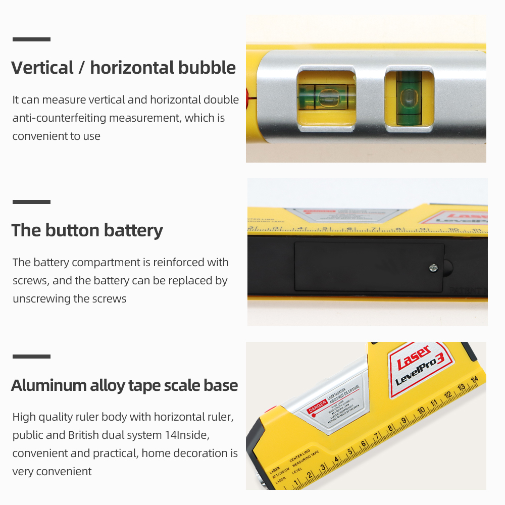 مستوى الليزر ومسافة متر عمودي  - مراجعة Laser Distance Meter With Bubble Level وسعره