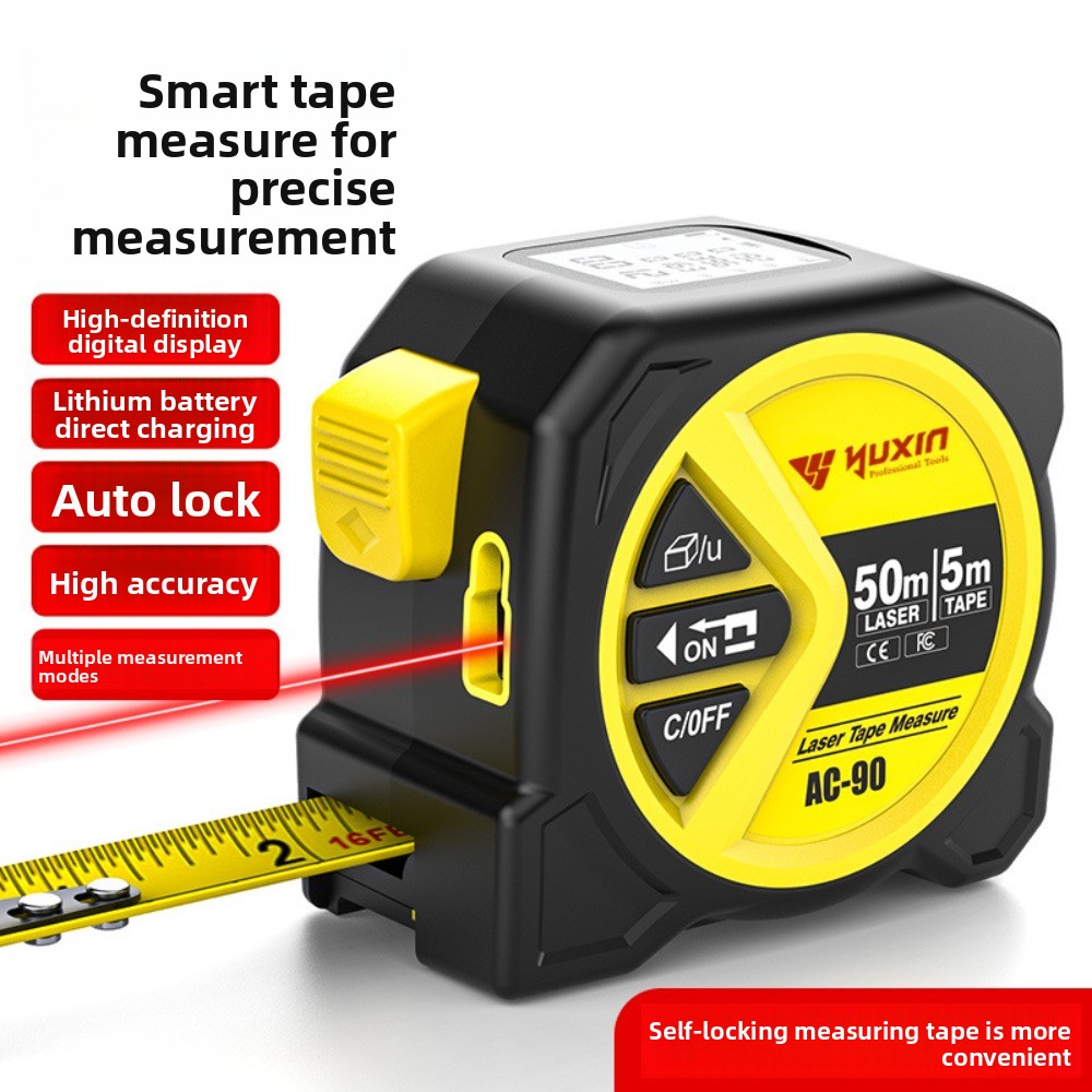 أداة قياس 2 في 1: شريط قياس لي - مراجعة Digital Tape Measure 5M Laser وسعره