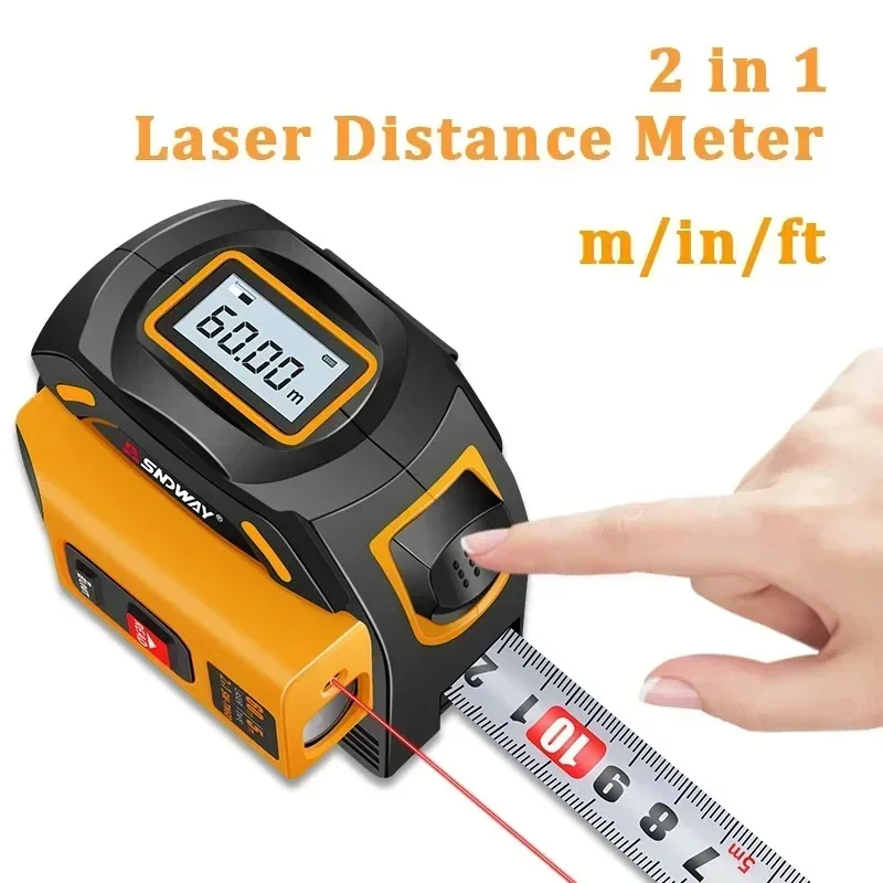 جهاز قياس المسافة بالليزر من ن - مراجعة Laser Distance Meter 2 In 1 Tape وسعره
