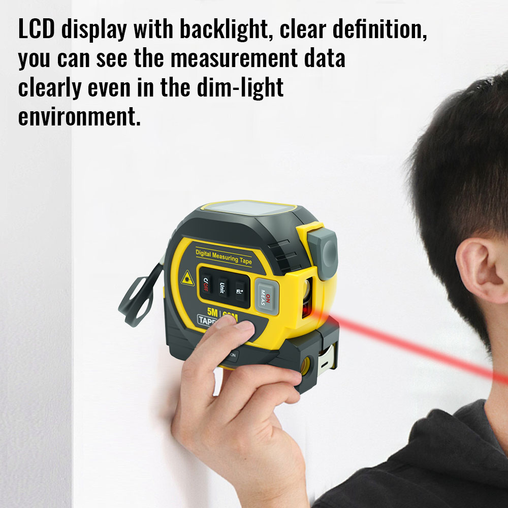 جهاز قياس المسافة بالليزر 3 في - مراجعة Digital Tape Measure 5M Laser وسعره