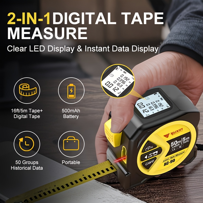 شريط قياس ليزر، شاشة رقمية ذكي - مراجعة Digital Tape Measure 5M Laser وسعره