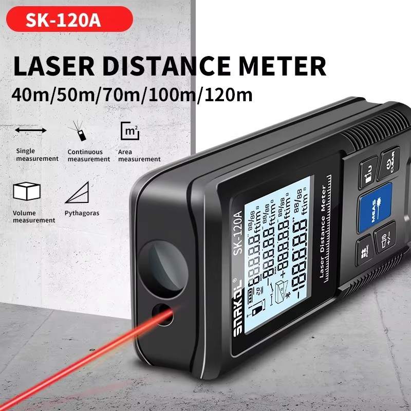 جهاز قياس المسافات بالليزر عال - مراجعة Laser Distance Meter 2 In 1 Tape وسعره