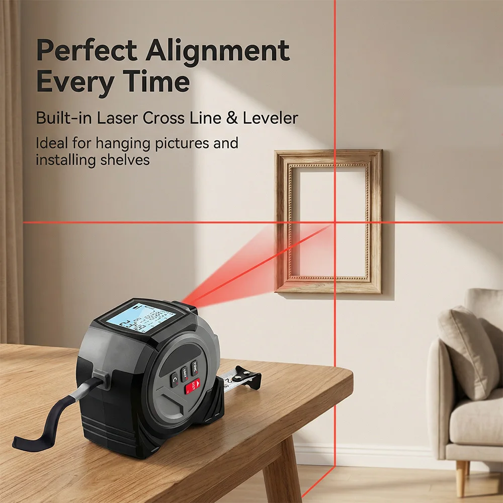 شريط قياس ليزري WENMEICE بطول  - مراجعة Digital Tape Measure 5M Laser وسعره