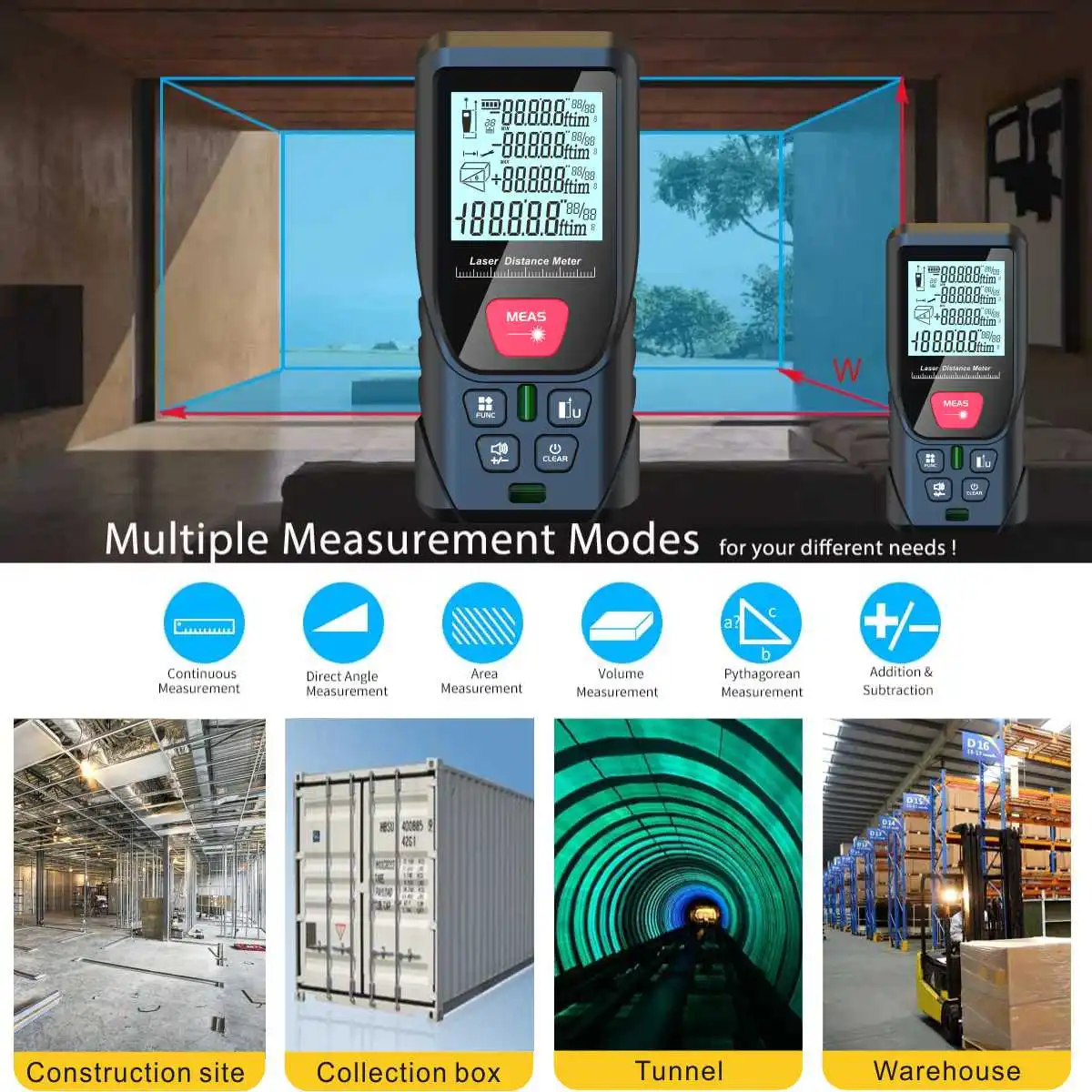 جهاز قياس مسافات الليزر المحمو - مراجعة Laser Distance Meter With Bubble Level وسعره