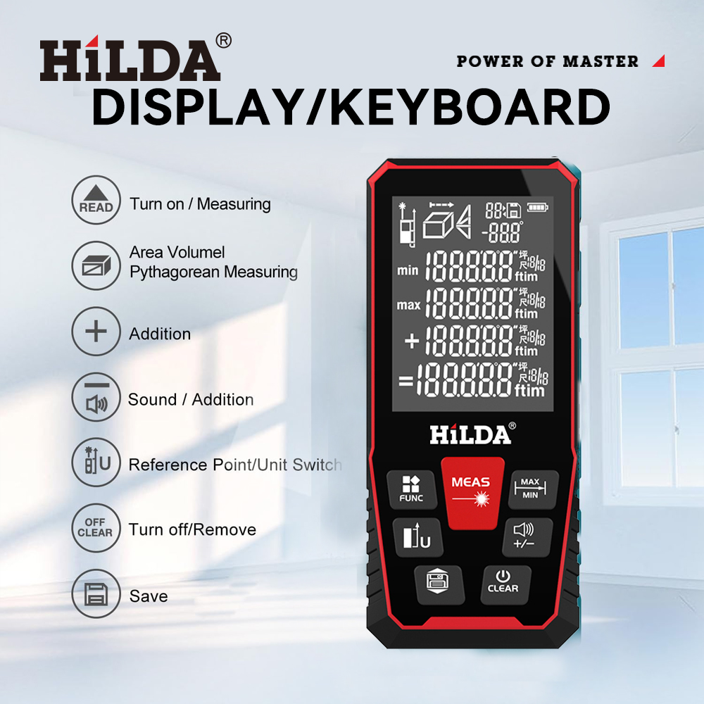 أداة اختبار مسطرة مسافات ليزر  - مراجعة Laser Distance Meter 100M وسعره