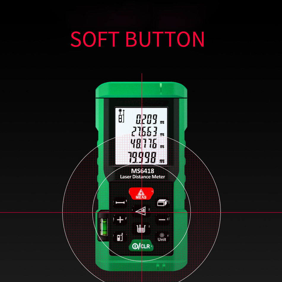 مقياس مسافات الليزر MS6418 عال - مراجعة Laser Distance Meter With Bubble Level وسعره