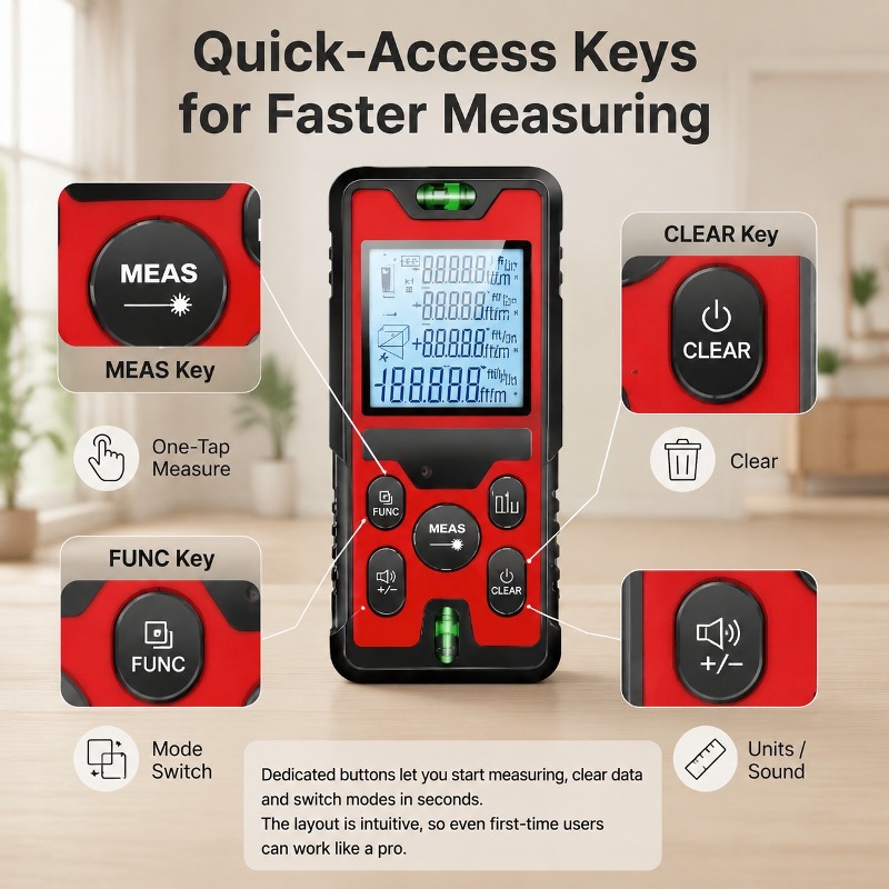 جهاز قياس المسافات بالليزر 120 - مراجعة Laser Distance Meter With Bubble Level وسعره