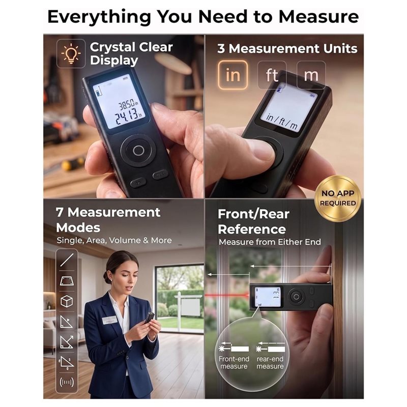 وورثاون-شريط قياس رقمي، أداة ق - مراجعة Mini Laser Measure Keychain وسعره