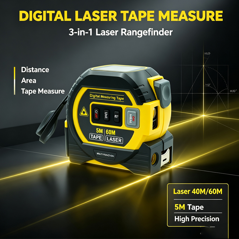 شريط قياس ليزري جديد 2026، 3 ف - مراجعة Digital Tape Measure 5M Laser وسعره