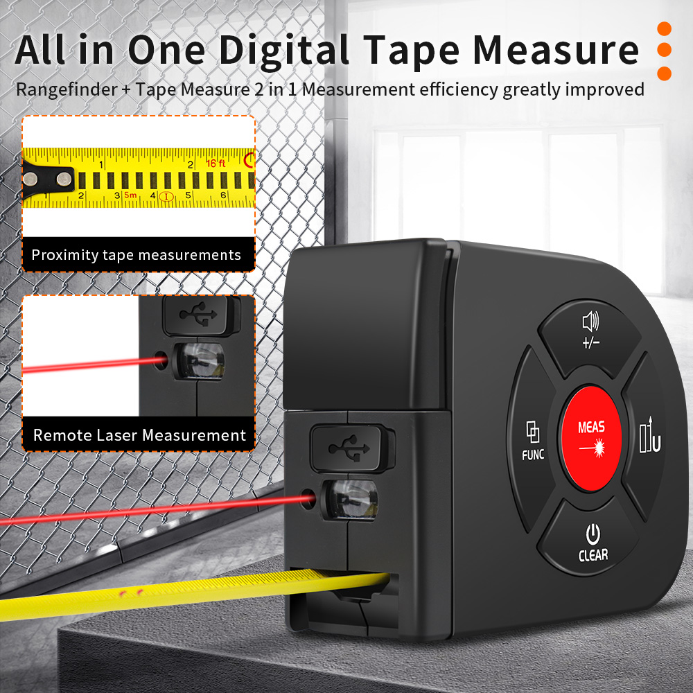 شريط قياس ليزري من سناكول، جها - مراجعة Laser Distance Meter 2 In 1 Tape وسعره