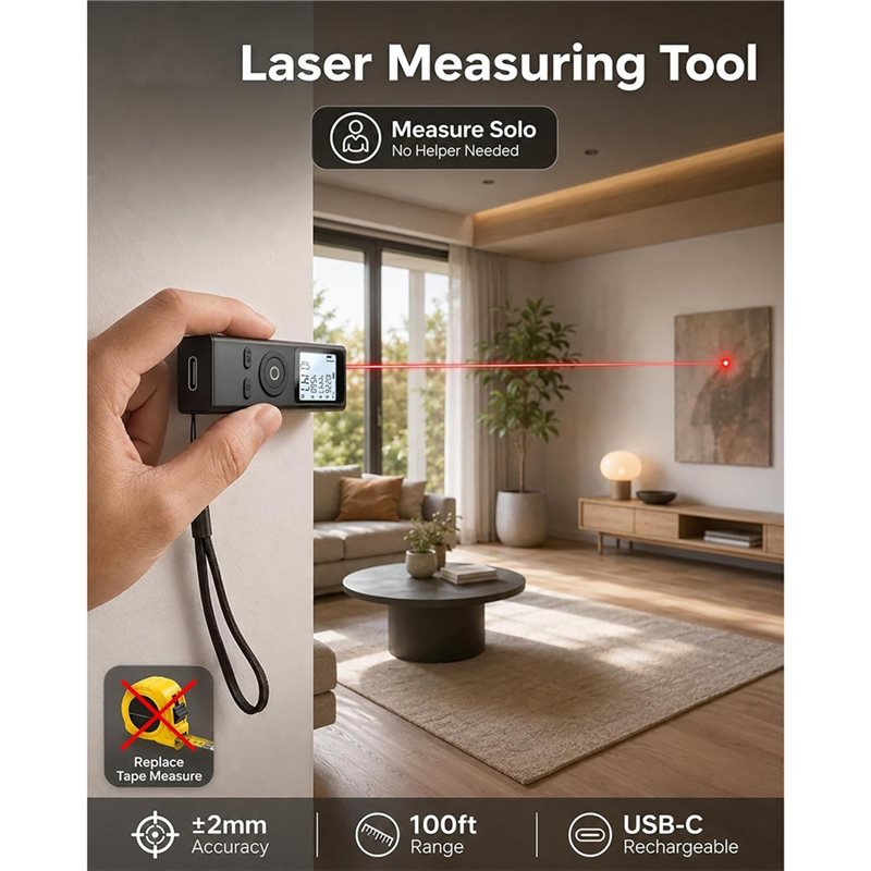 أداة قياس ليزر صغيرة من BAAG،  - مراجعة Mini Laser Measure Keychain وسعره