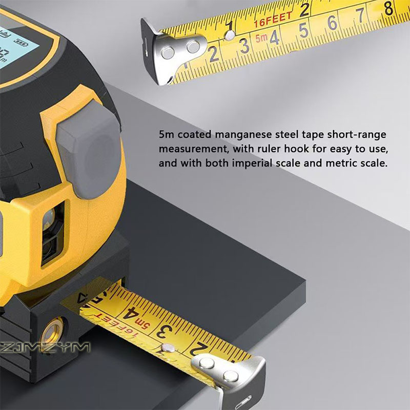 شريط قياس ليزري 3 في 1 بطول 40 - مراجعة Digital Tape Measure 5M Laser وسعره