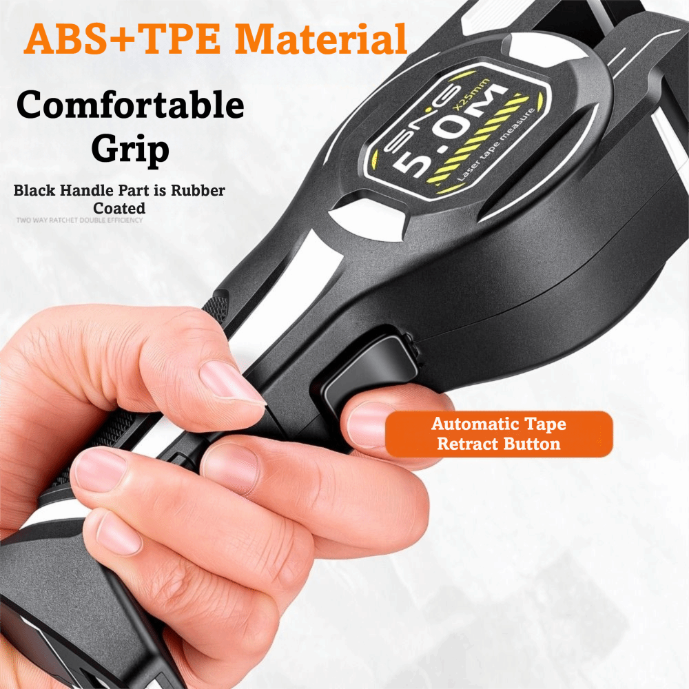 شريط قياس ليزري متين قابل للسح - مراجعة Digital Tape Measure 5M Laser وسعره