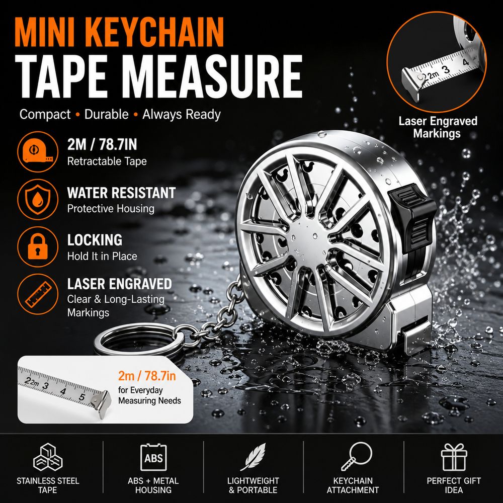 شريط قياس معدني مطلي بالكهرباء - مراجعة Mini Laser Measure Keychain وسعره