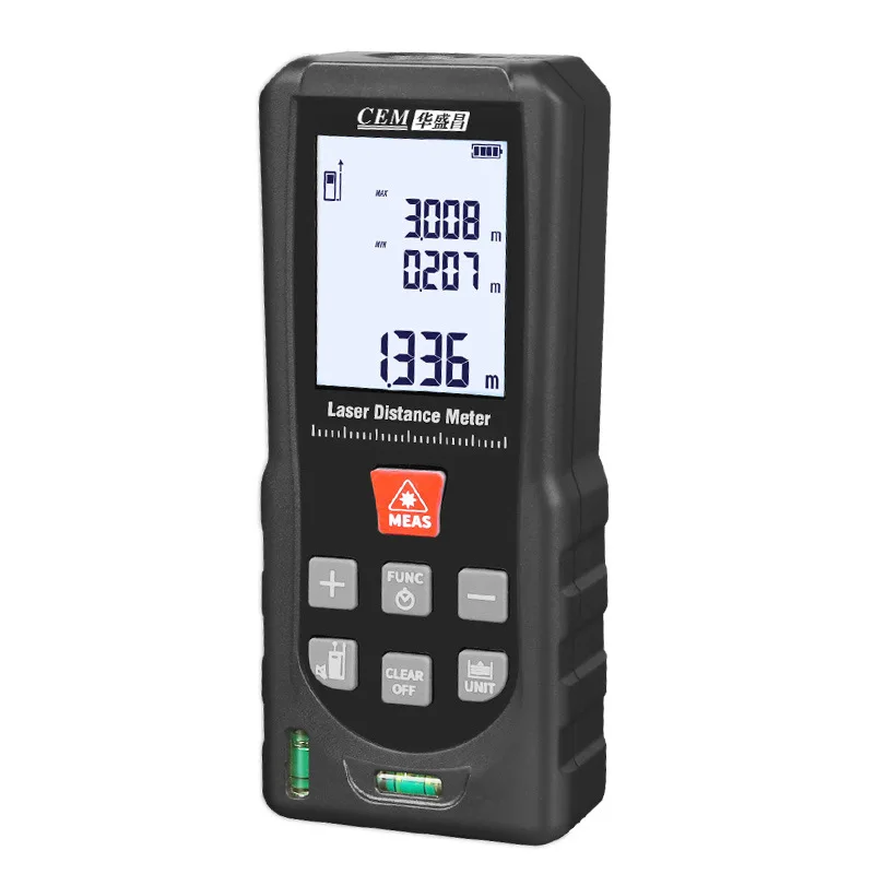 جهاز قياس المسافات بالليزر CEM - مراجعة Laser Distance Meter With Bubble Level وسعره