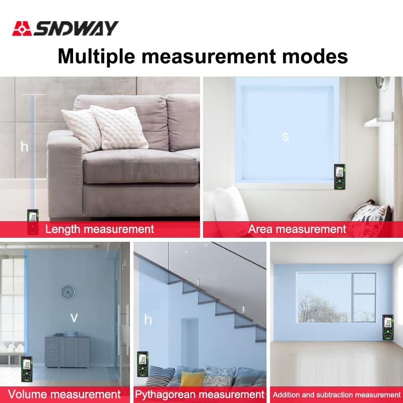 جهاز قياس المسافة بالليزر SNDW - مراجعة Laser Distance Meter With Bubble Level وسعره