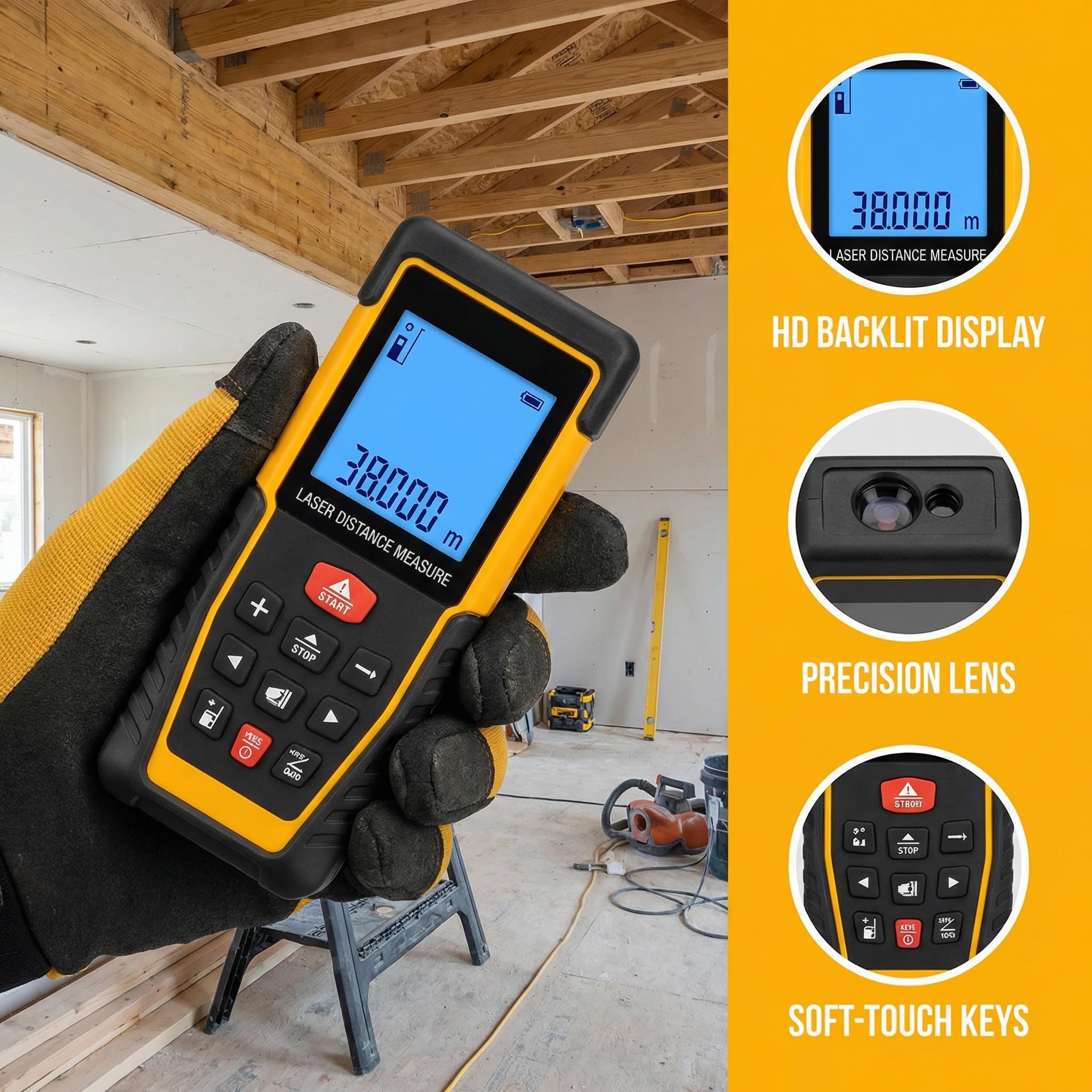 مقياس مسافة ليزري 2 في 1 من مي - مراجعة Laser Distance Meter 2 In 1 Tape وسعره
