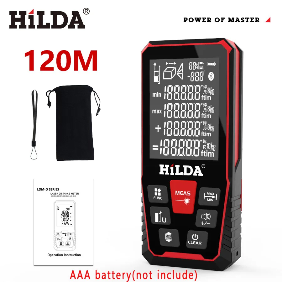 أداة اختبار مسطرة مسافات ليزر  - مراجعة Laser Distance Meter 100M وسعره