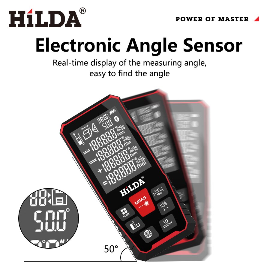 جهاز قياس المسافة بالليزر HILD - مراجعة Laser Distance Meter 100M وسعره