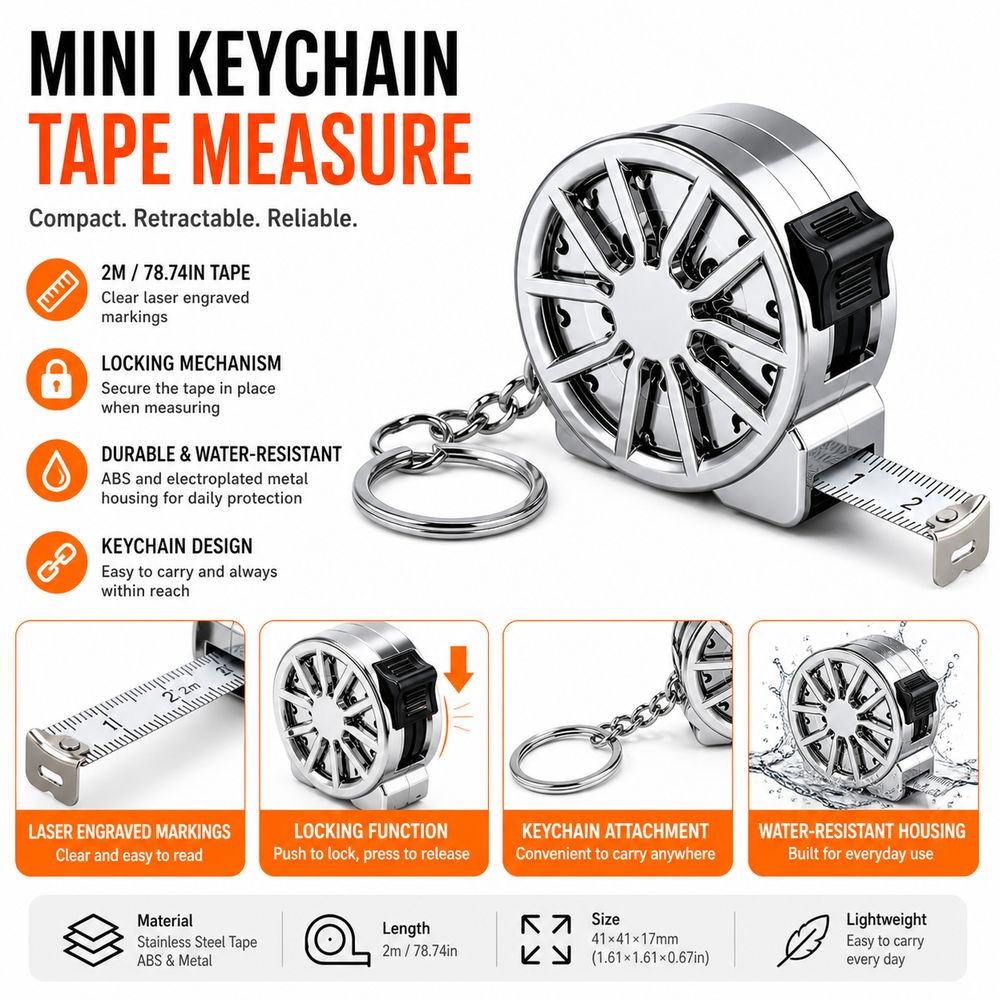شريط قياس معدني مطلي بالكهرباء - مراجعة Mini Laser Measure Keychain وسعره