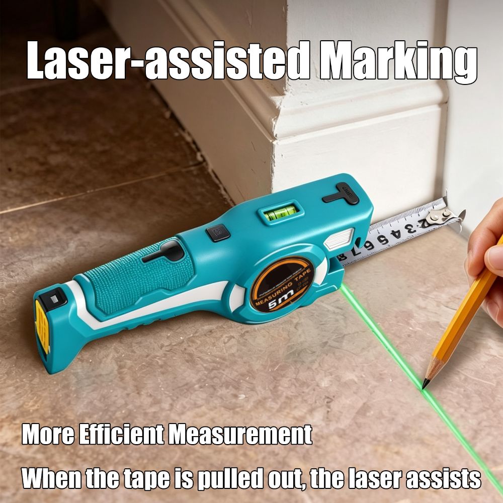 شريط قياس ليزري 3 في 1 عالي ال - مراجعة Digital Tape Measure 5M Laser وسعره