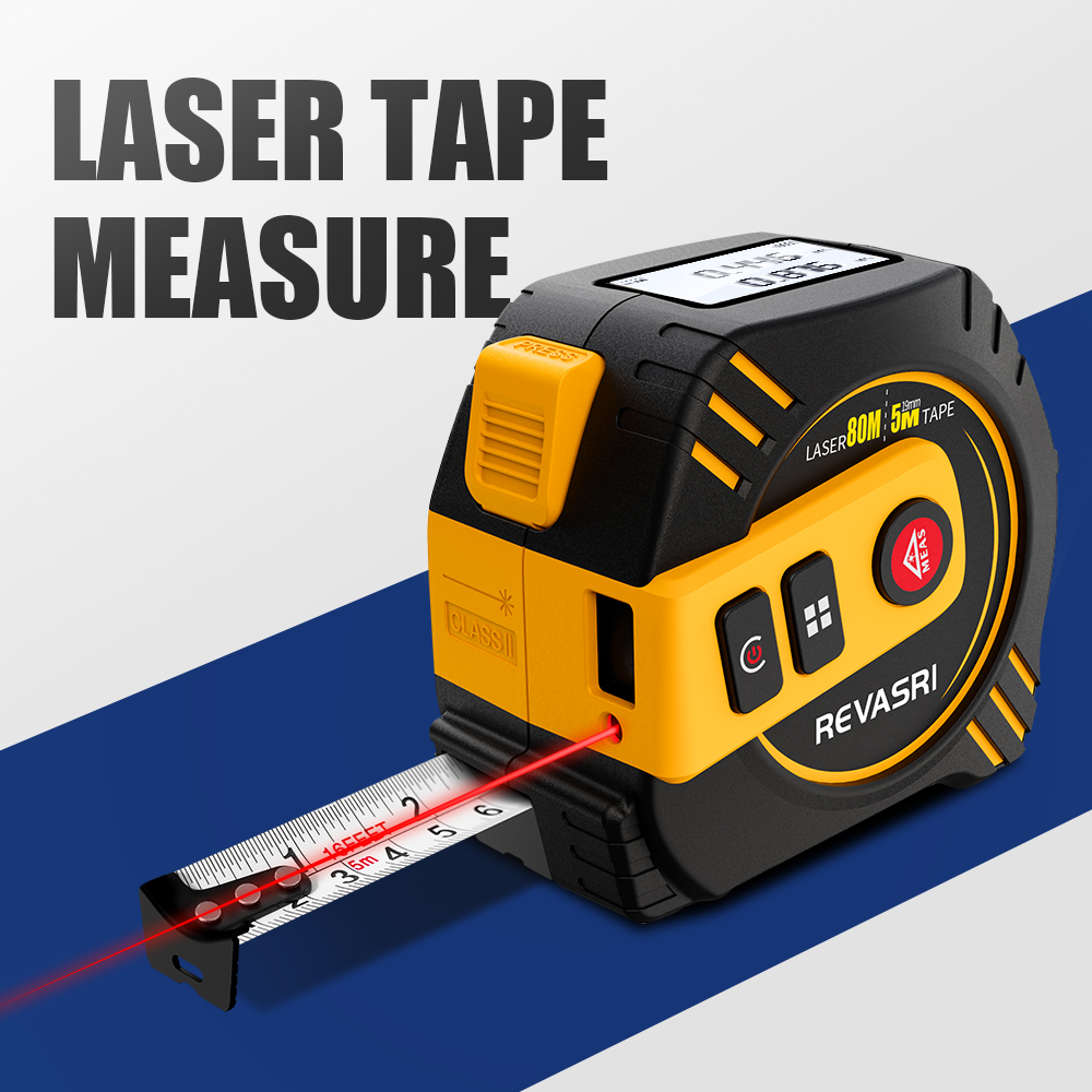 شريط قياس ليزر REVASRI 2 في 1  - مراجعة Laser Distance Meter 2 In 1 Tape وسعره