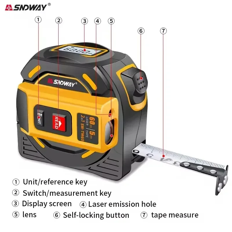 جهاز قياس المسافات بالليزر الر - مراجعة Laser Distance Meter 2 In 1 Tape وسعره