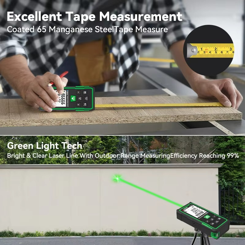 جهاز قياس المسافة/المساحة/الحج - مراجعة Laser Distance Meter 2 In 1 Tape وسعره