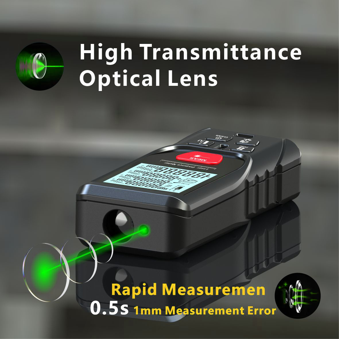 شريط رقمي بشعاع ليزر أخضر ، مق - مراجعة Laser Distance Meter With Bubble Level وسعره